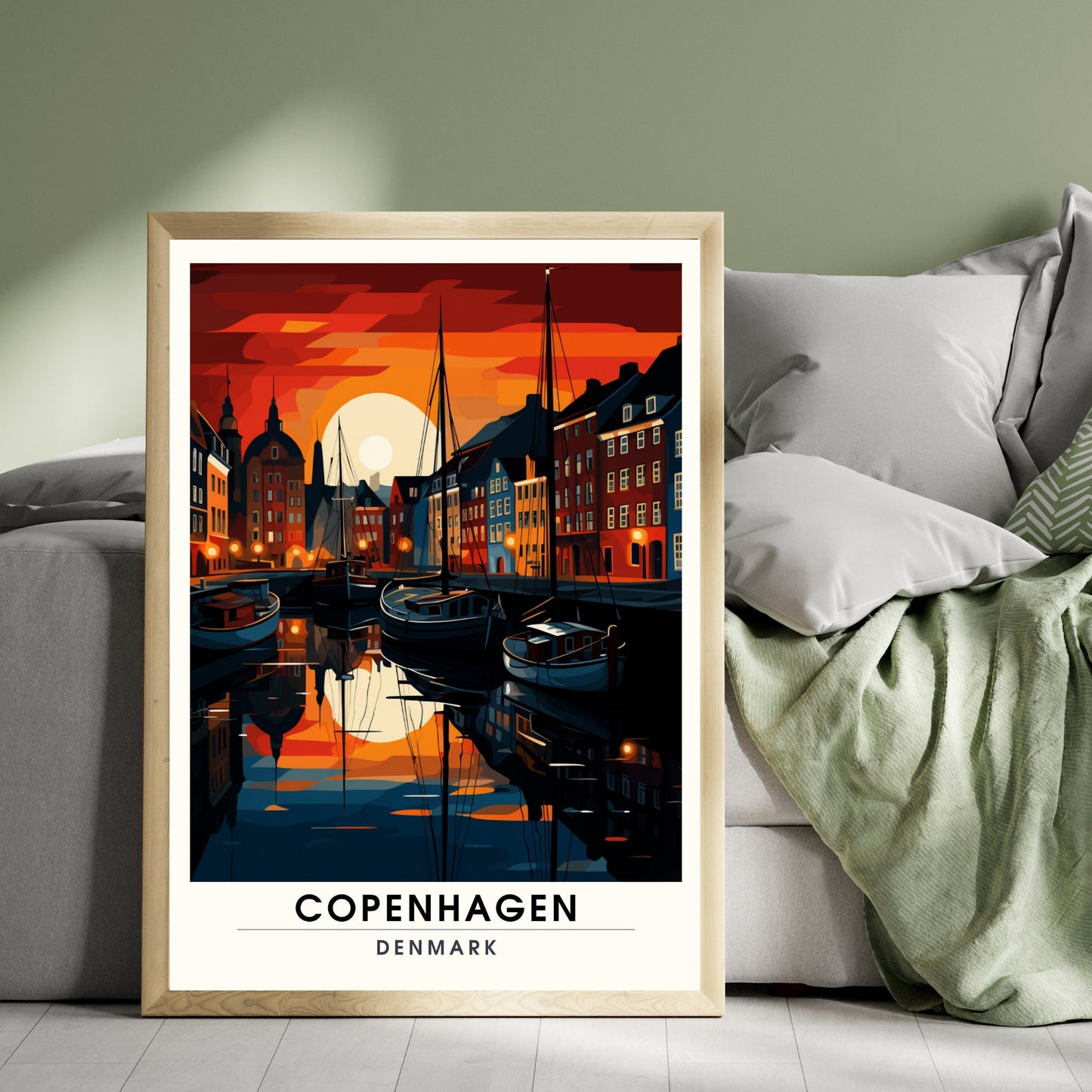 Impression Copenhague | Affiche de Voyage Copenhague | Impression de Voyage Copenhague , Danemark | Affiche Copenhague