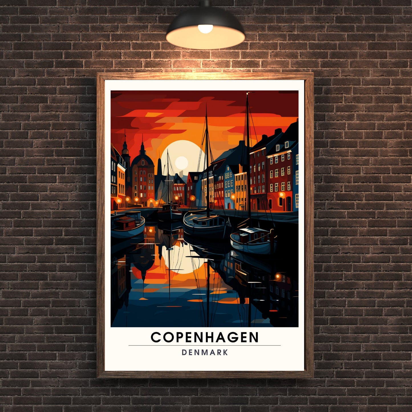 Impression Copenhague | Affiche de Voyage Copenhague | Impression de Voyage Copenhague , Danemark | Affiche Copenhague