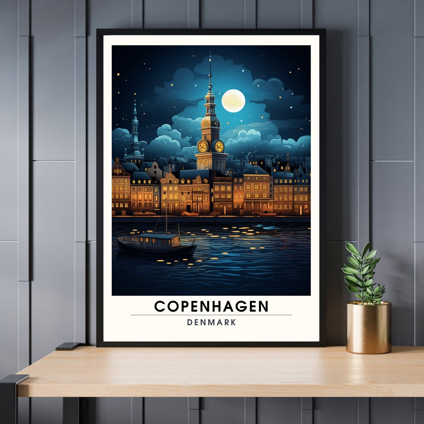 Impression Copenhague | Affiche de Voyage Copenhague | Impression de Voyage Copenhague , Danemark | Affiche Copenhague