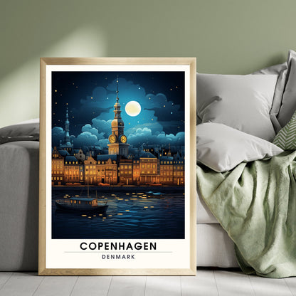 Impression Copenhague | Affiche de Voyage Copenhague | Impression de Voyage Copenhague , Danemark | Affiche Copenhague