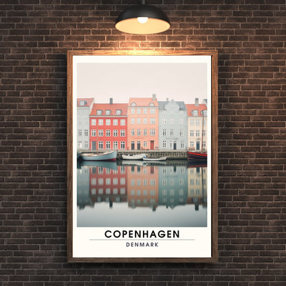 Impression Copenhague | Affiche de Voyage Copenhague | Impression de Voyage Copenhague , Danemark | Affiche Copenhague