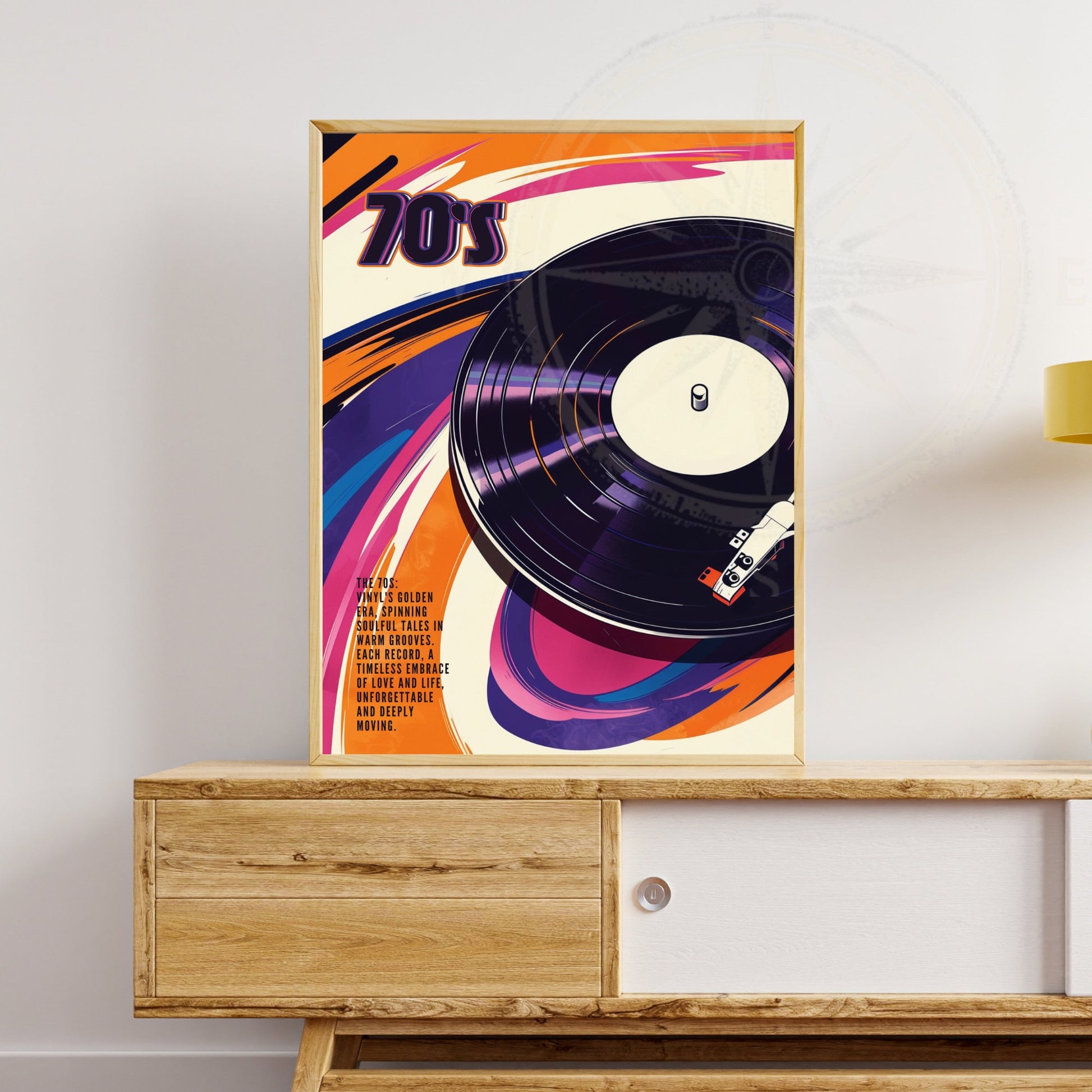 Affiche vintage disque vinyle | affiche années 70 | 70's