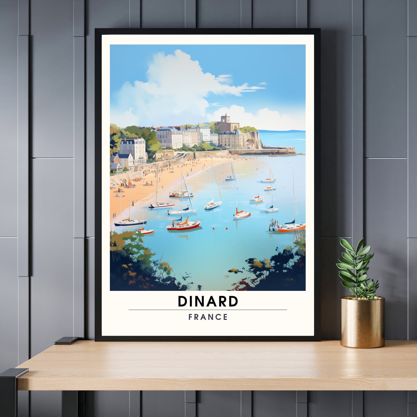 Impression Dinard | Affiche de Voyage Dinard | Impression de Voyage Dinard, France | affiche Bretagne