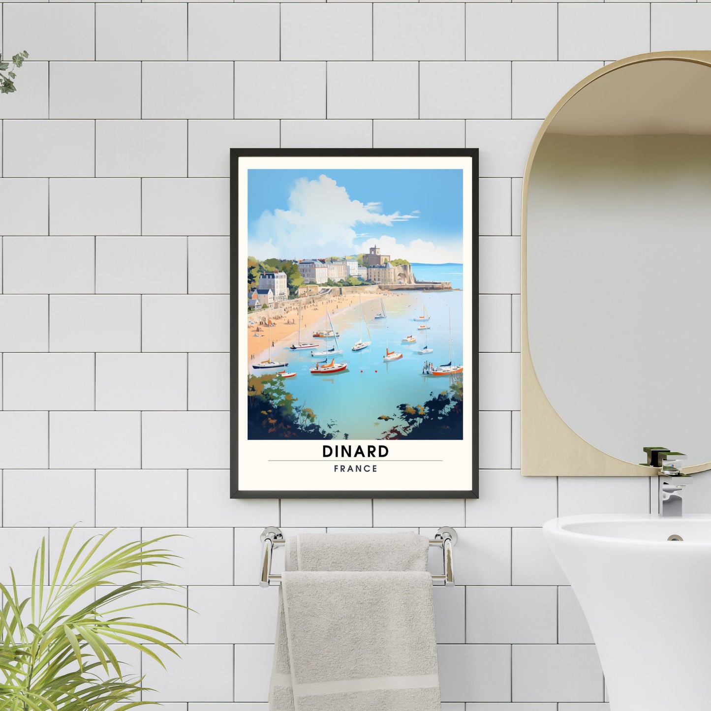 Impression Dinard | Affiche de Voyage Dinard | Impression de Voyage Dinard, France | affiche Bretagne