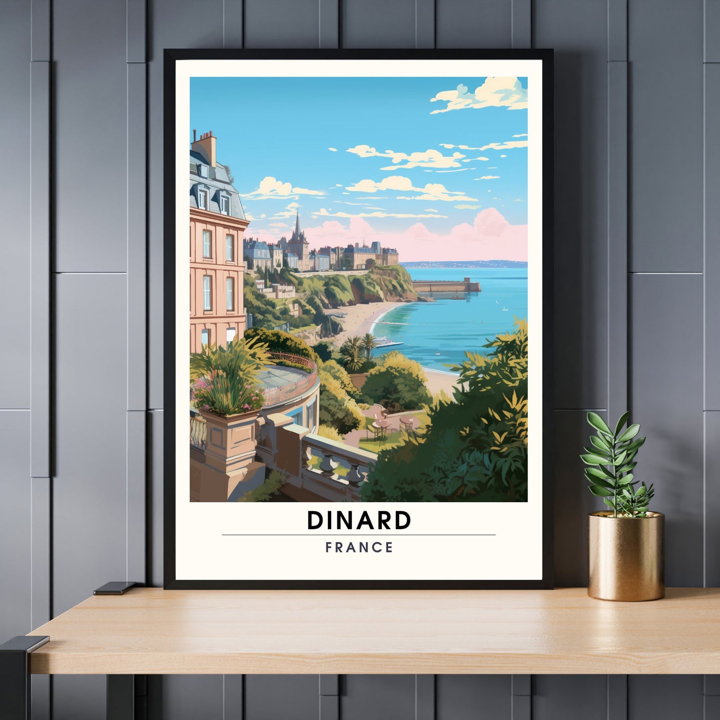 Impression Dinard | Affiche de Voyage Dinard | Impression de Voyage Dinard, France | affiche Bretagne