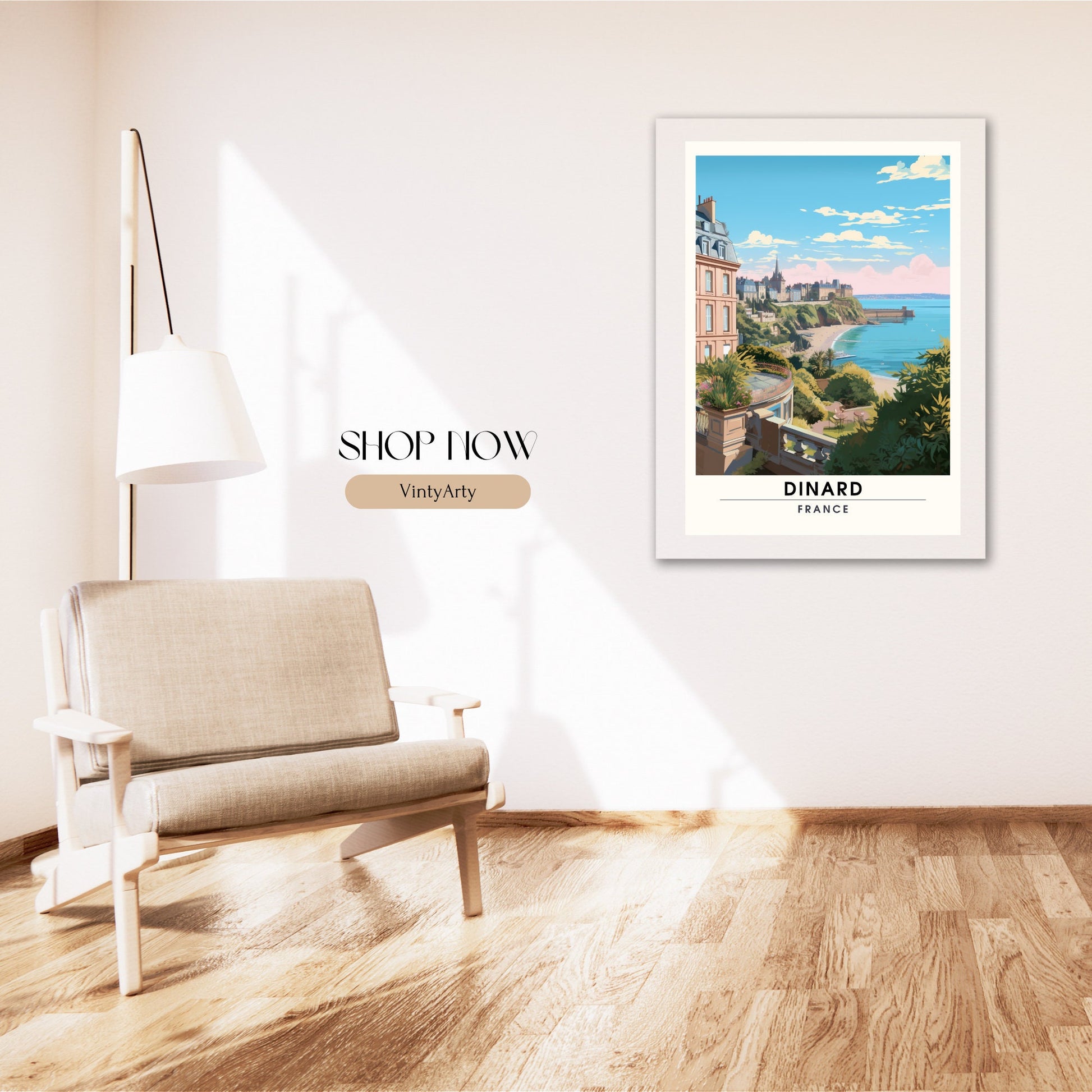 Impression Dinard | Affiche de Voyage Dinard | Impression de Voyage Dinard, France | affiche Bretagne