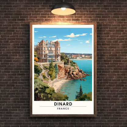 Impression Dinard | Affiche de Voyage Dinard | Impression de Voyage Dinard, France | affiche Bretagne