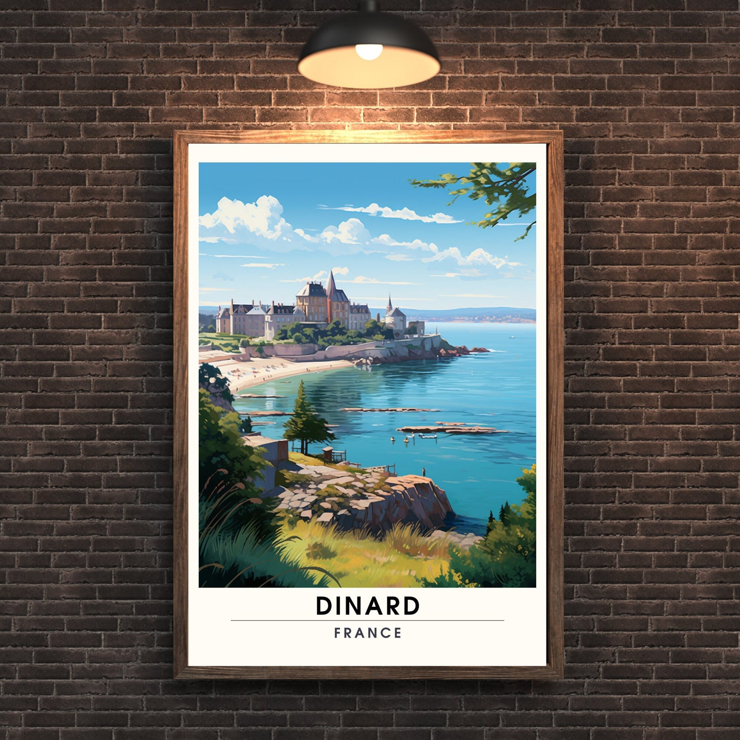 Impression Dinard | Affiche de Voyage Dinard | Impression de Voyage Dinard, France | affiche Bretagne