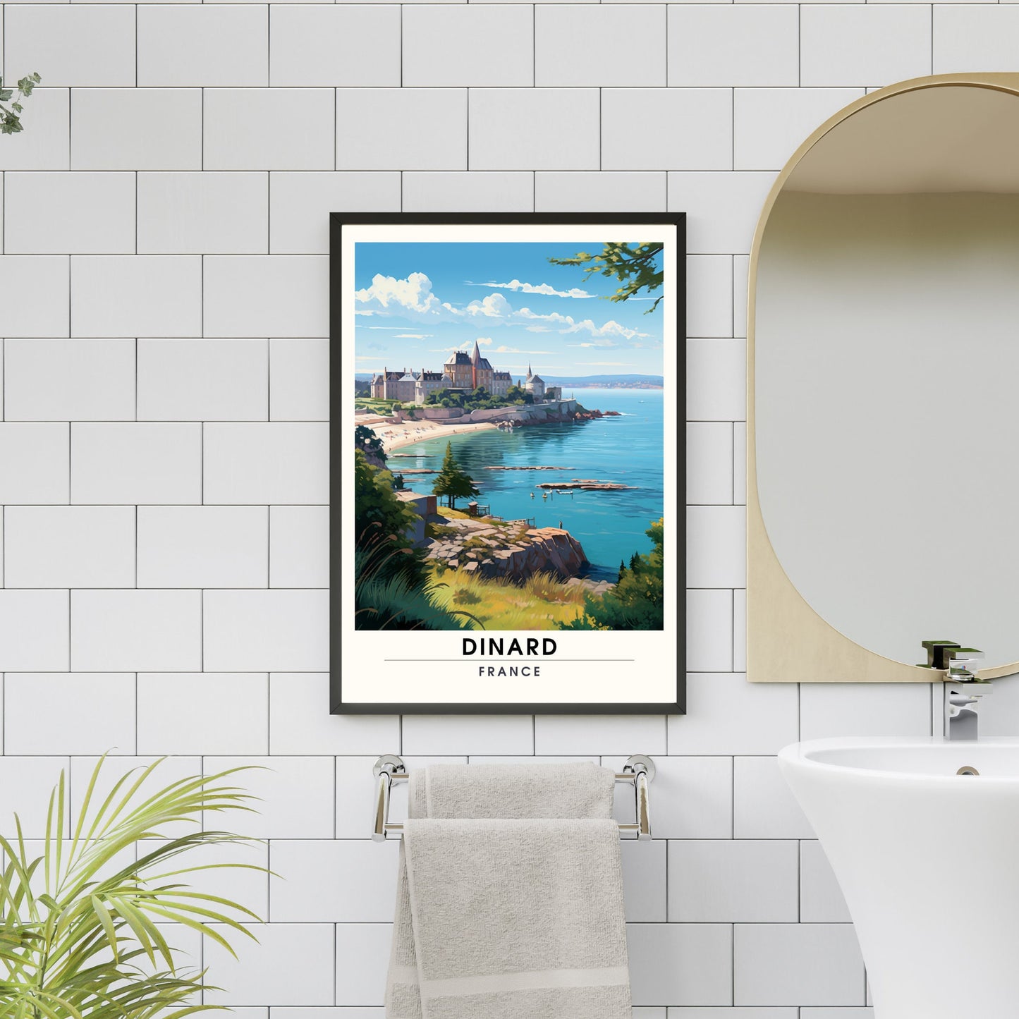 Impression Dinard | Affiche de Voyage Dinard | Impression de Voyage Dinard, France | affiche Bretagne