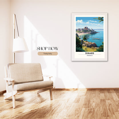 Impression Dinard | Affiche de Voyage Dinard | Impression de Voyage Dinard, France | affiche Bretagne