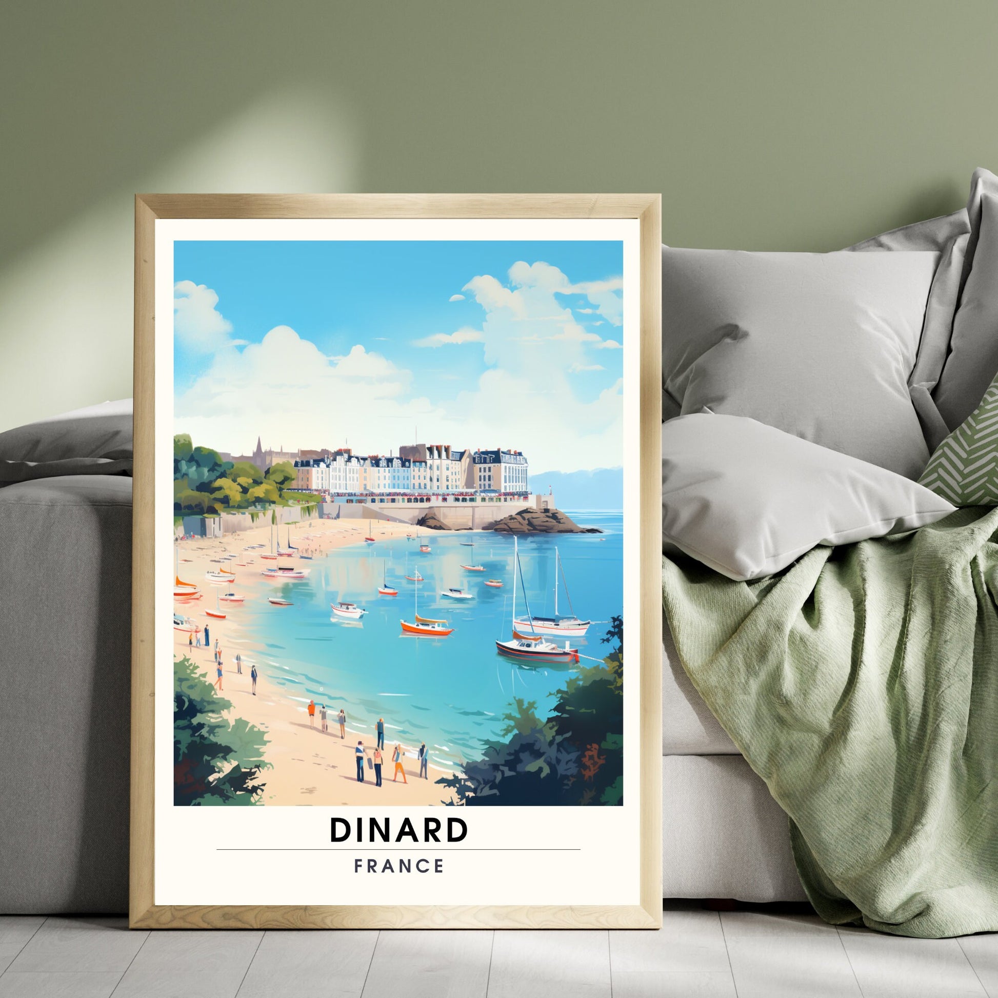 Impression Dinard | Affiche de Voyage Dinard | Impression de Voyage Dinard, France | affiche Bretagne