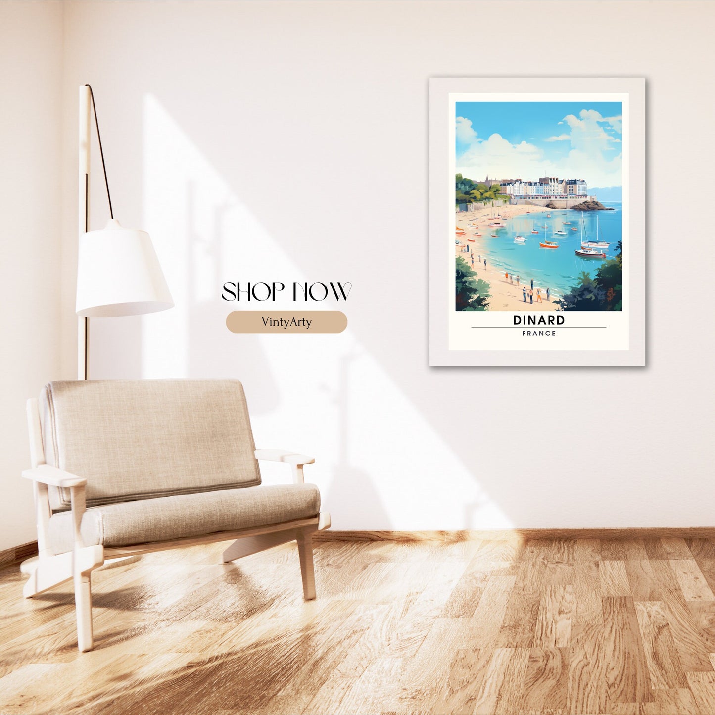 Impression Dinard | Affiche de Voyage Dinard | Impression de Voyage Dinard, France | affiche Bretagne