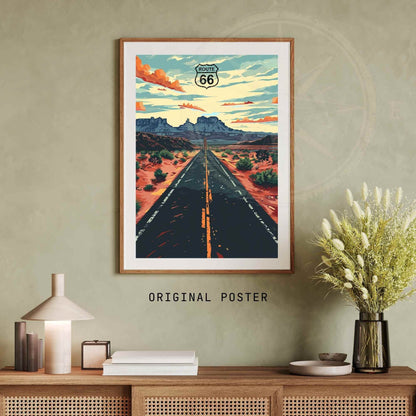 Affiche Route 66 | affiche de voyage route 66 | Affiche USA