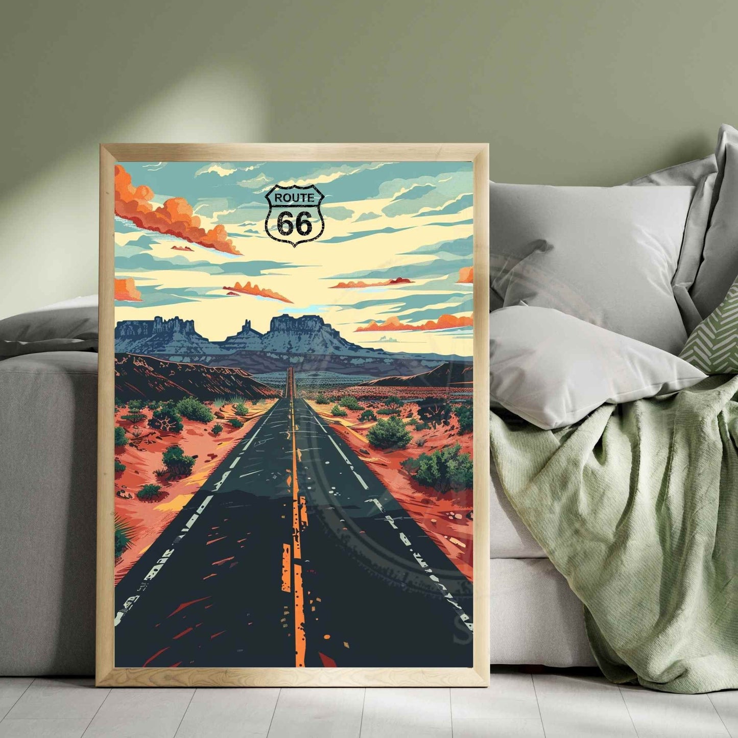 Affiche Route 66 | affiche de voyage route 66 | Affiche USA