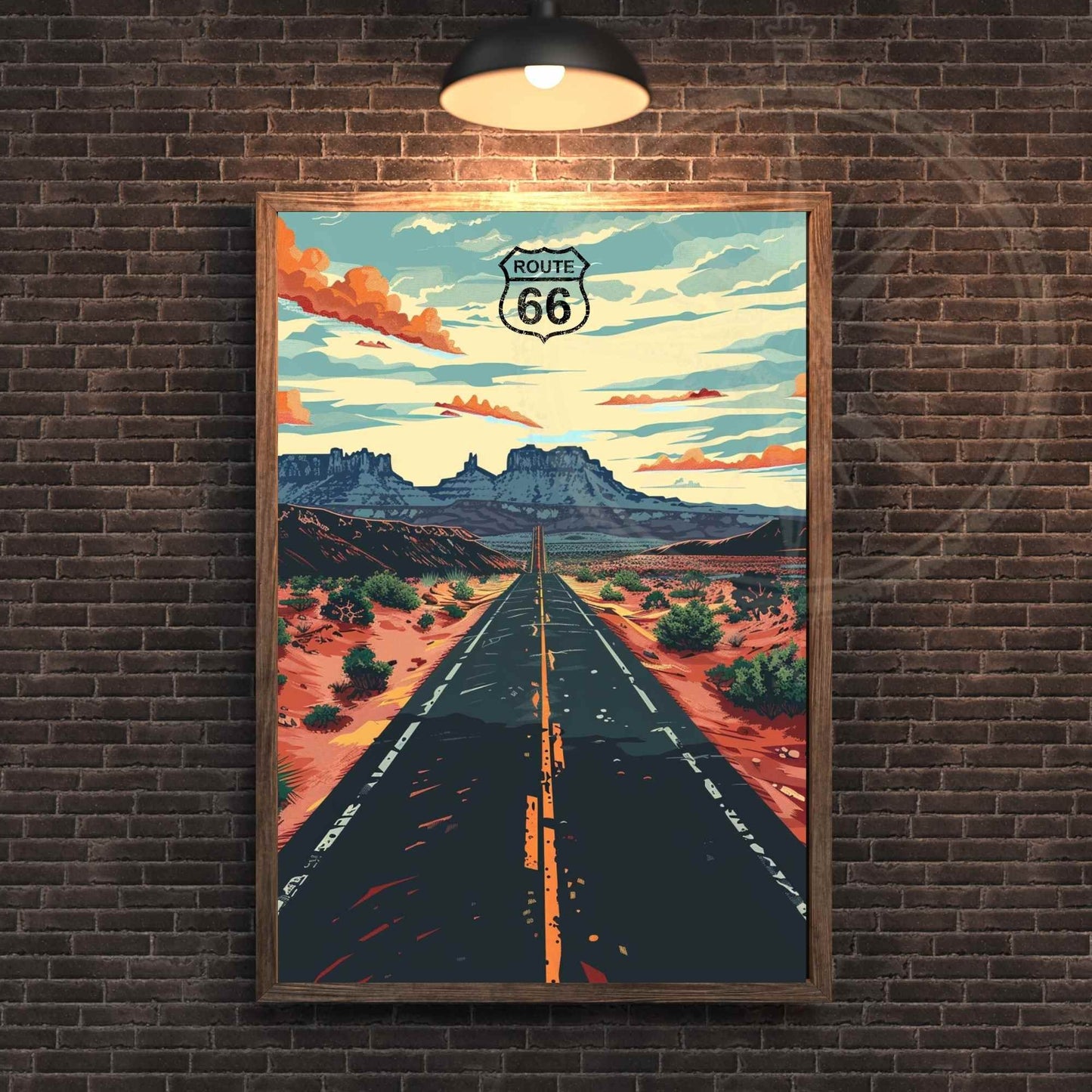 Affiche Route 66 | affiche de voyage route 66 | Affiche USA