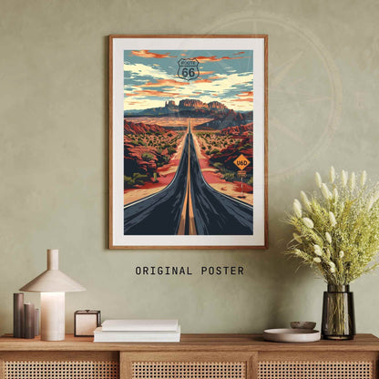 Affiche Route 66 | affiche de voyage route 66 | Affiche Amérique