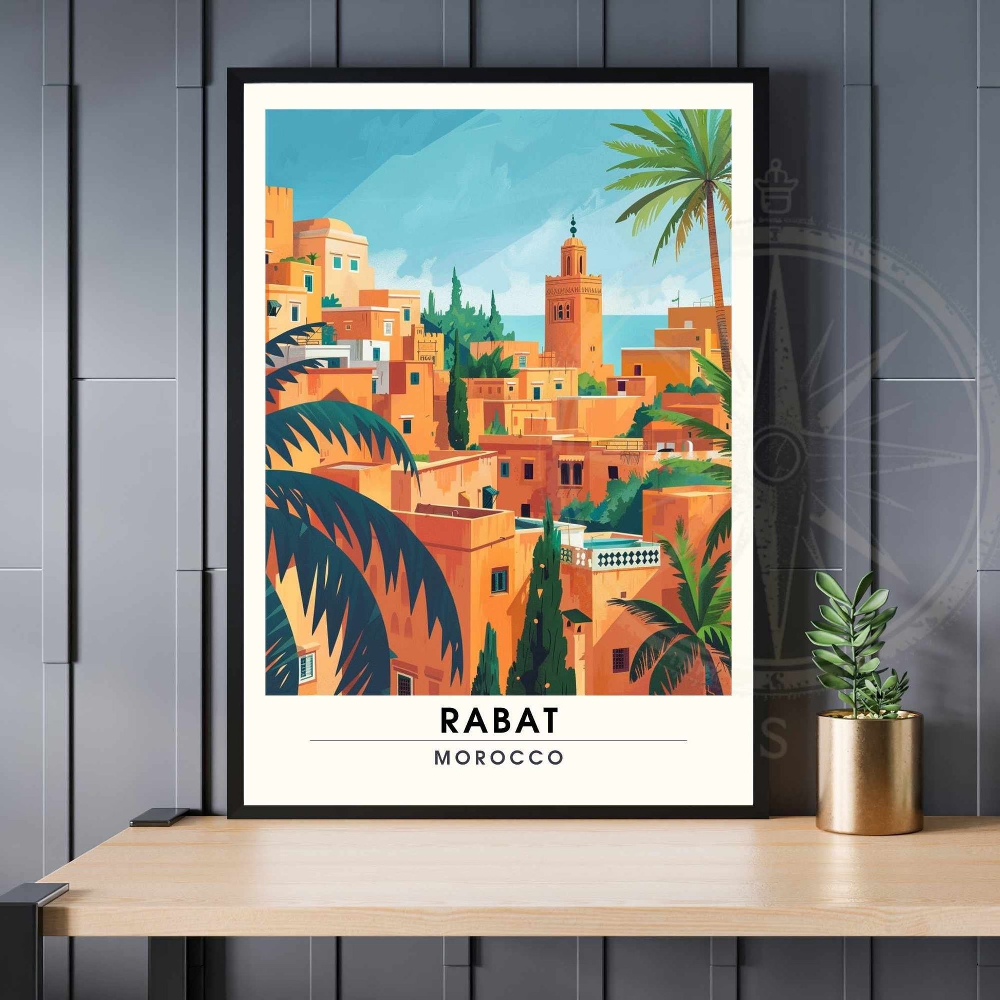 Affiche Rabat, Marco | Impression Rabat | Affiche de voyage Rabat