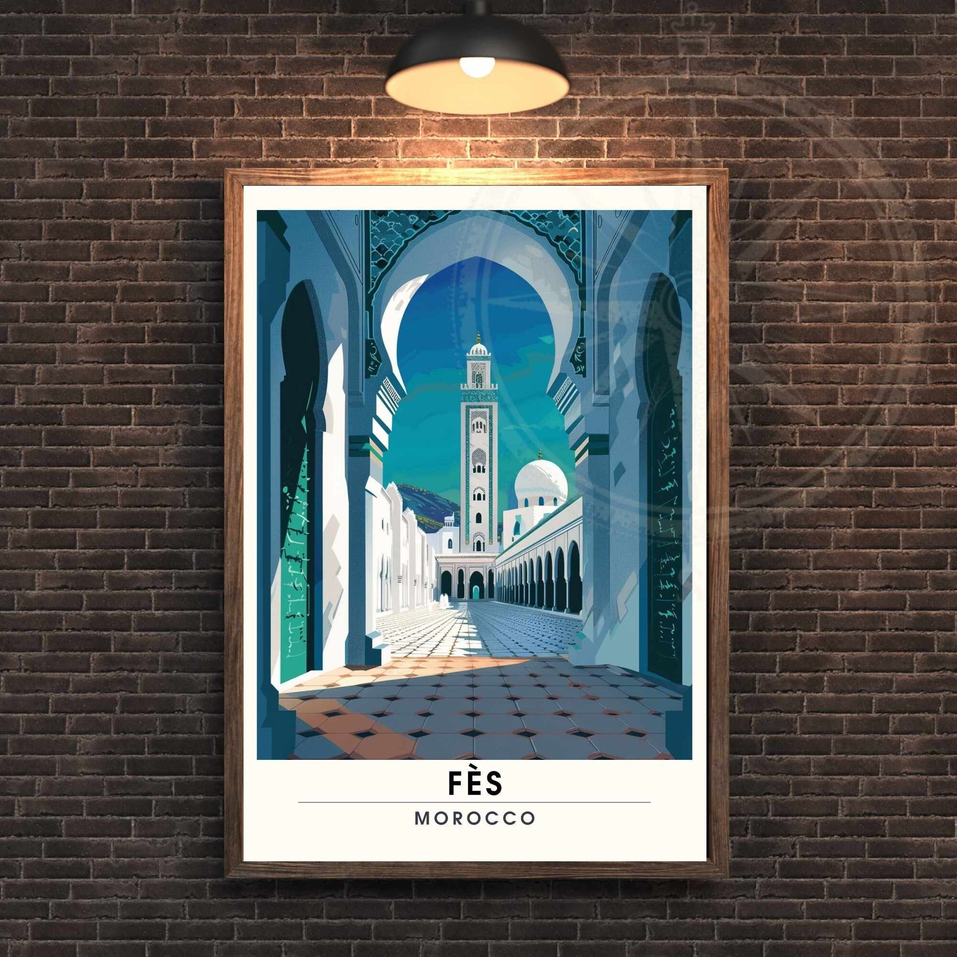 Affiche Fès, Marco | Impression Fès | Affiche de voyage Fès