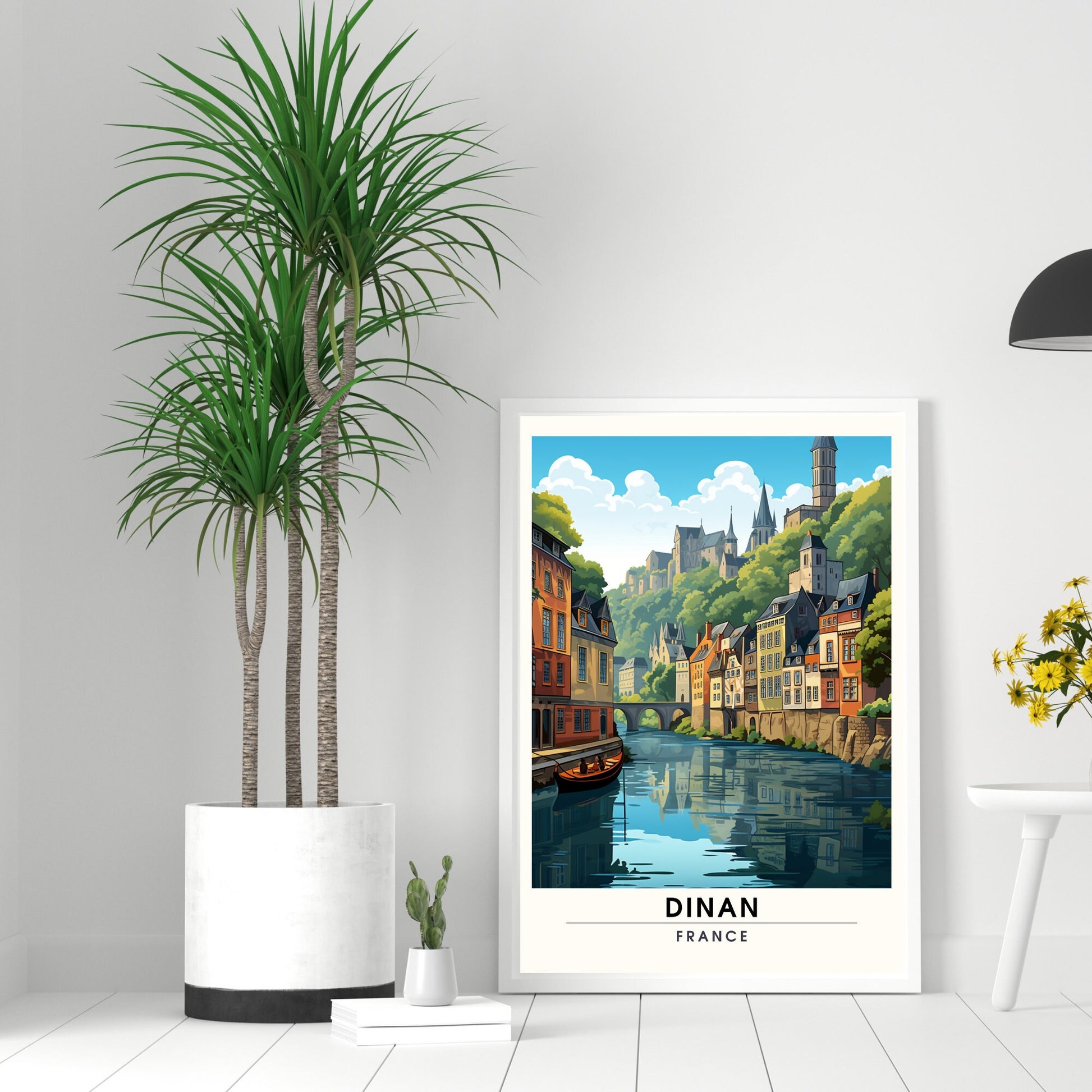 Impression Dinan | Affiche de Voyage Dinan | Impression de Voyage Dinan, France | affiche Bretagne