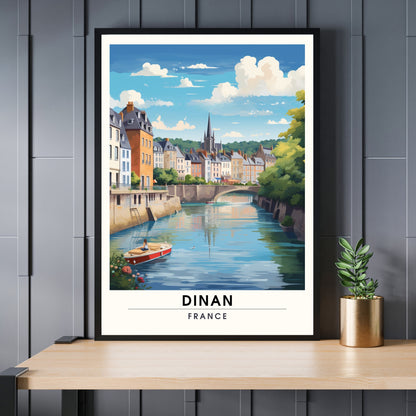 Impression Dinan | Affiche de Voyage Dinan | Impression de Voyage Dinan, France | affiche Bretagne