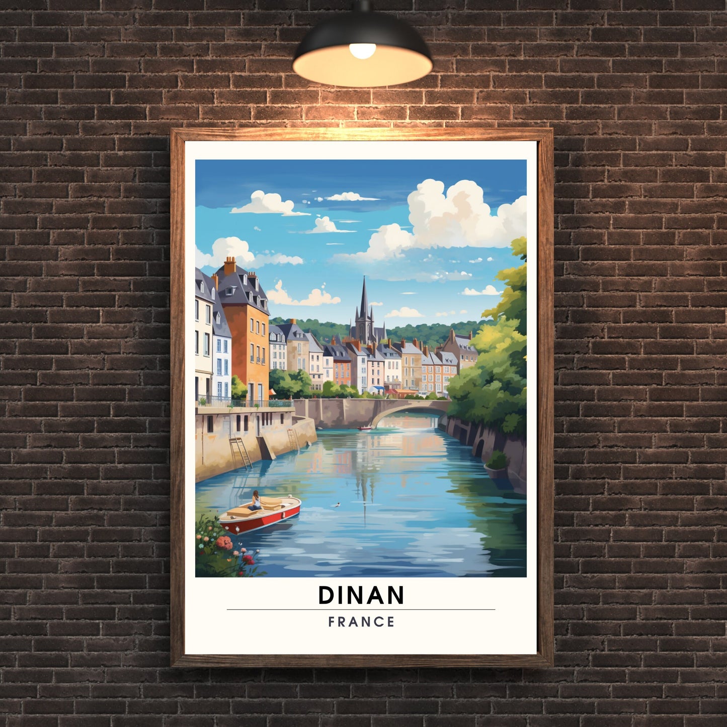 Impression Dinan | Affiche de Voyage Dinan | Impression de Voyage Dinan, France | affiche Bretagne