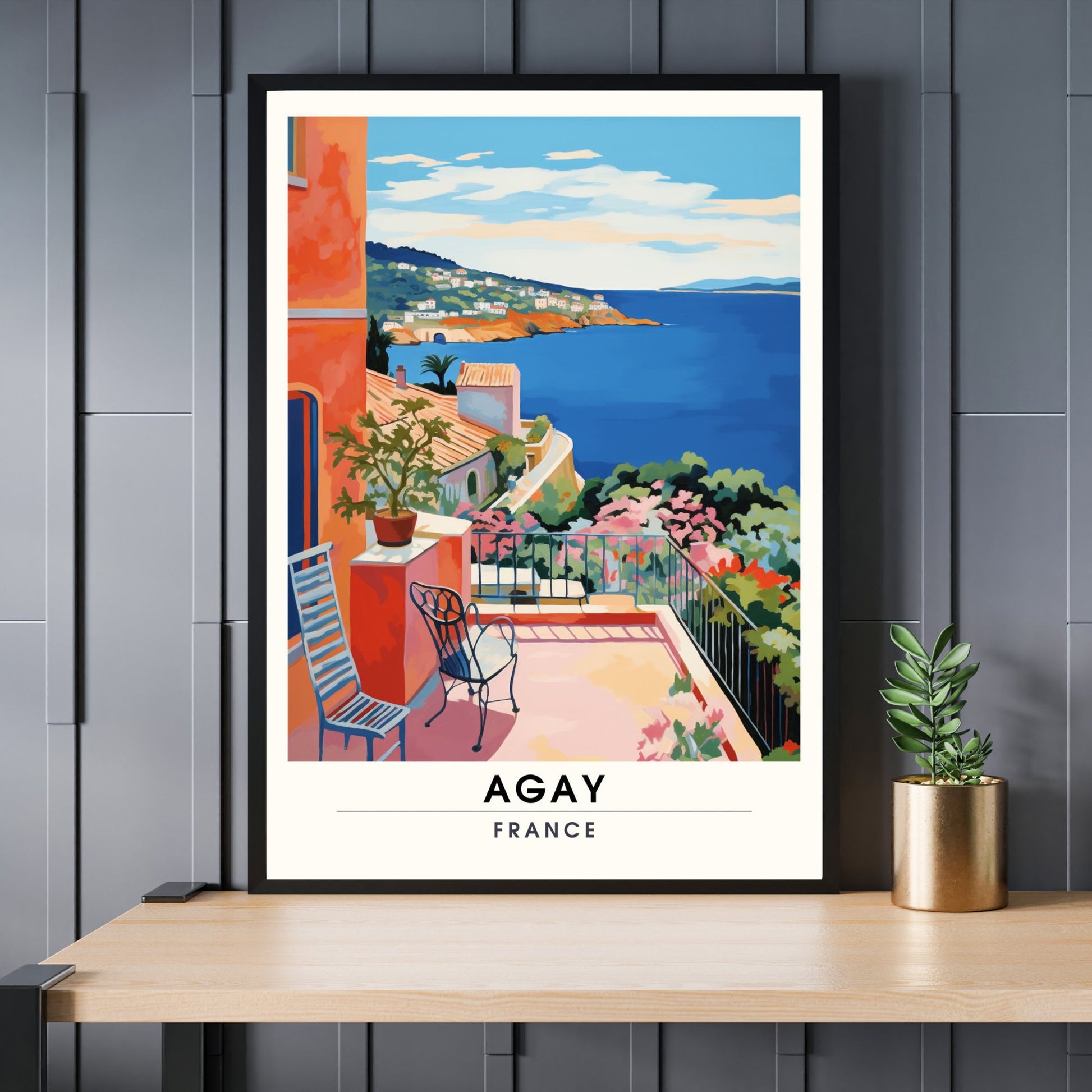 Impression Agay | Affiche de Voyage Agay | Impression de Voyage Agay, France | affiche Côte d'Azur