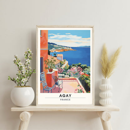 Impression Agay | Affiche de Voyage Agay | Impression de Voyage Agay, France | affiche Côte d'Azur