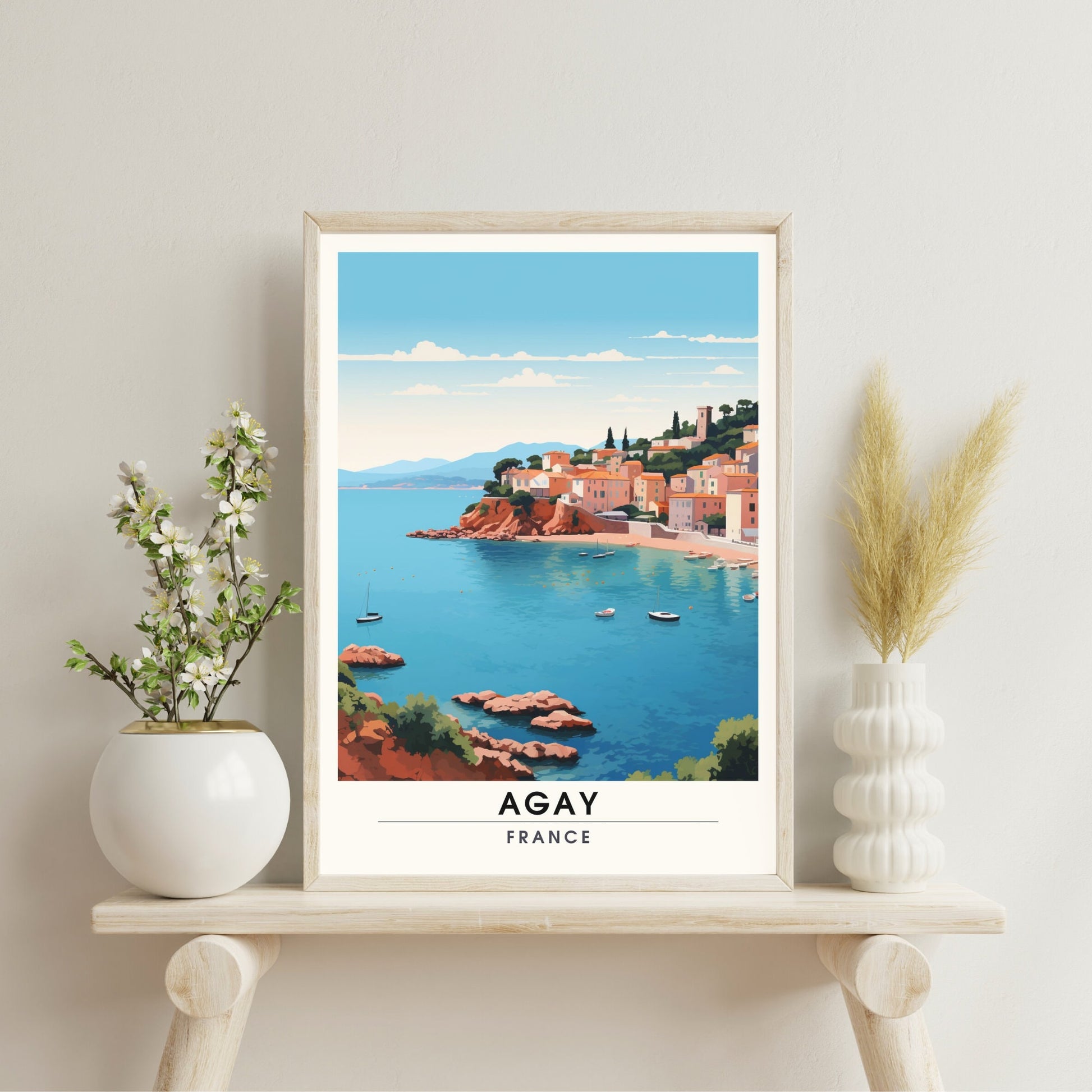 Impression Agay | Affiche de Voyage Agay | Impression de Voyage Agay, France | affiche Côte d'Azur