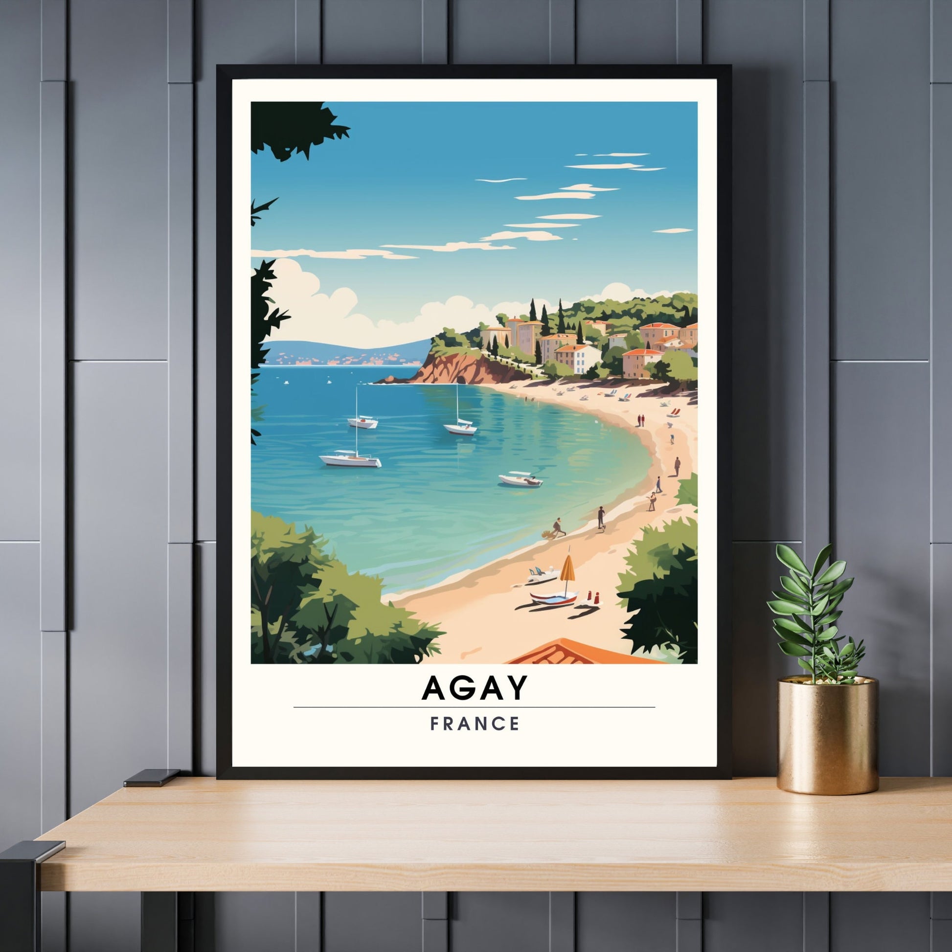 Impression Agay | Affiche de Voyage Agay | Impression de Voyage Agay, France | affiche Côte d'Azur