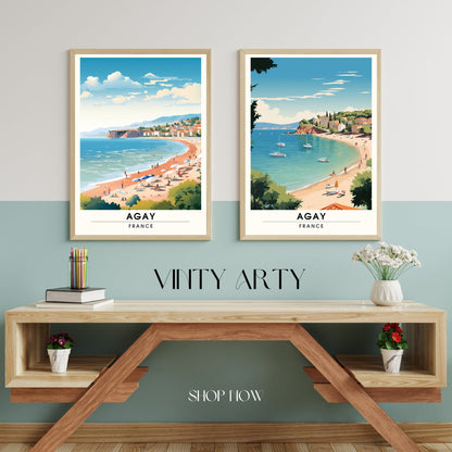 Impression Agay | Affiche de Voyage Agay | Impression de Voyage Agay, France | affiche Côte d'Azur