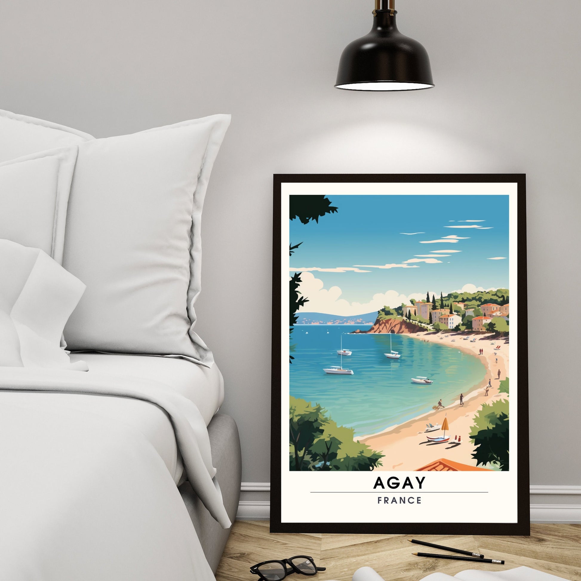 Impression Agay | Affiche de Voyage Agay | Impression de Voyage Agay, France | affiche Côte d'Azur