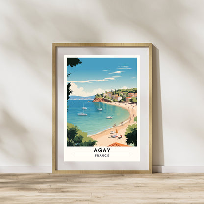 Impression Agay | Affiche de Voyage Agay | Impression de Voyage Agay, France | affiche Côte d'Azur