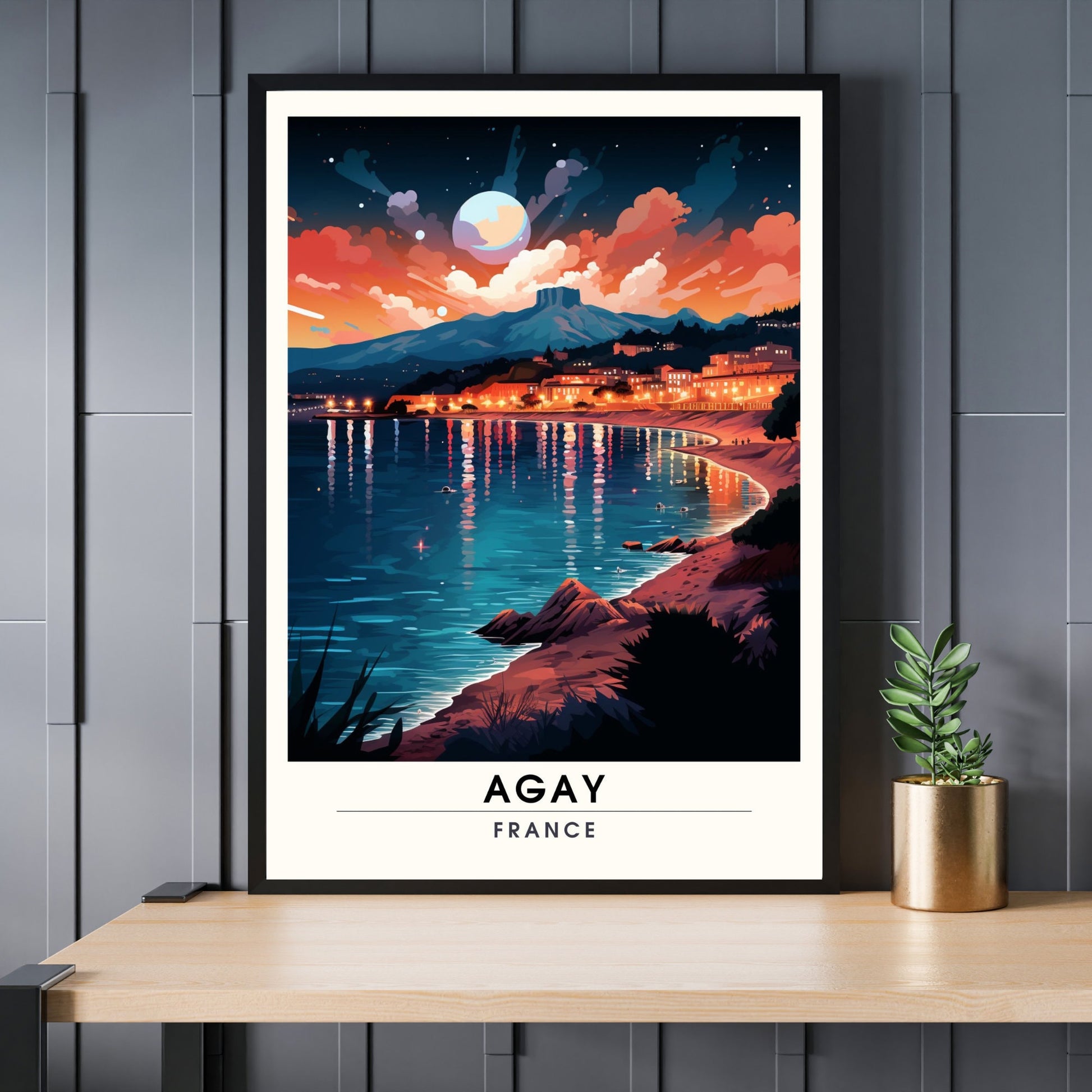 Impression Agay | Affiche de Voyage Agay | Impression de Voyage Agay, France | affiche Côte d'Azur