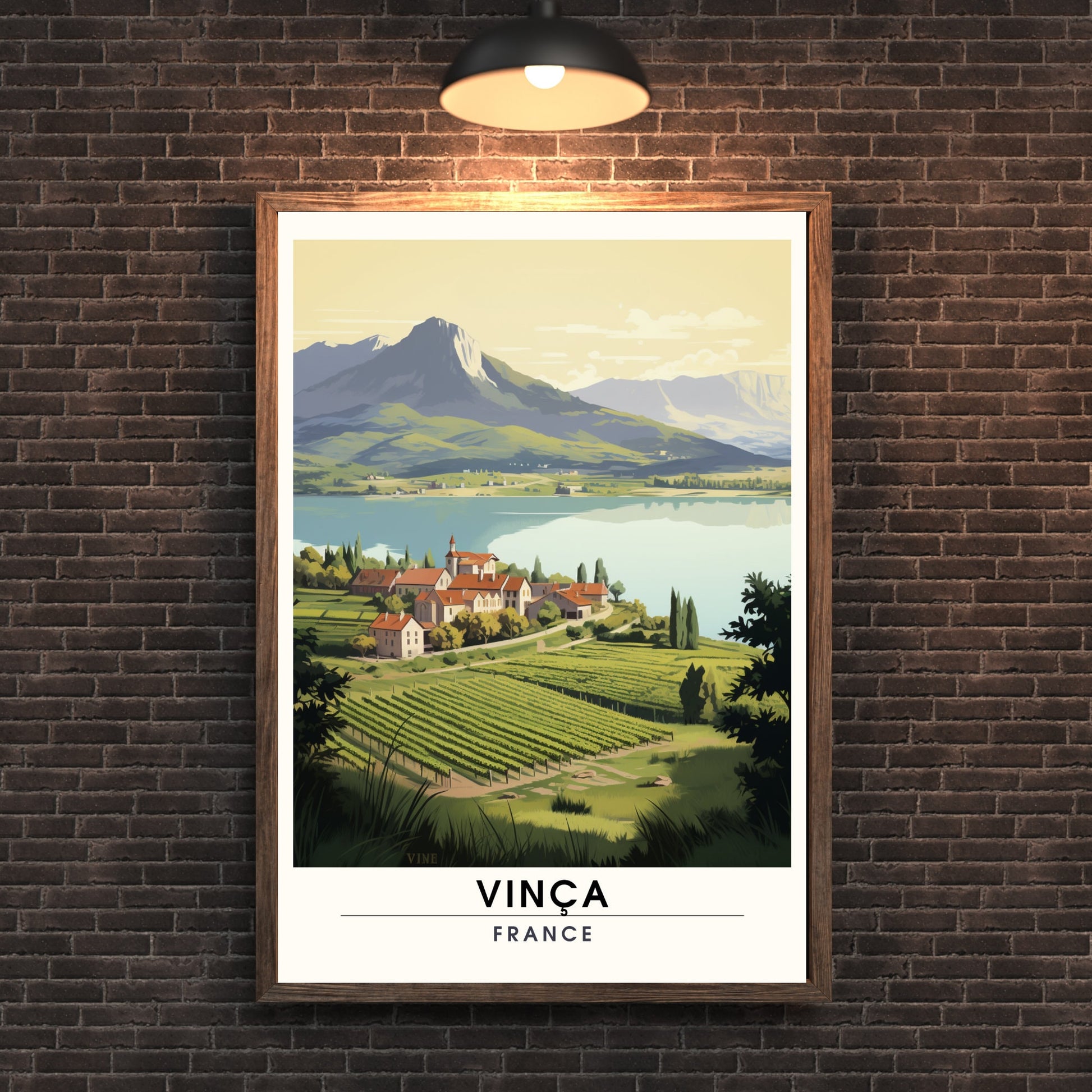 Impression Vinça | Affiche de Voyage Vinça | Impression de Voyage Vinça, France