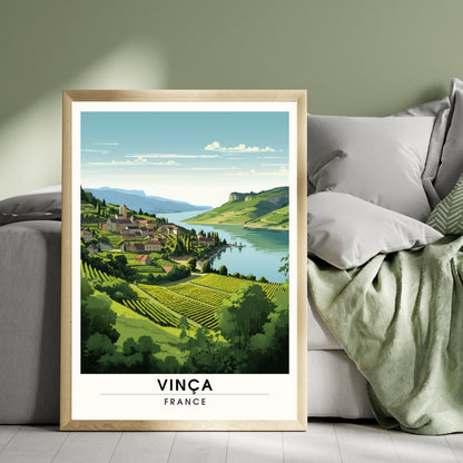 Impression Vinça | Affiche de Voyage Vinça | Impression de Voyage Vinça, France