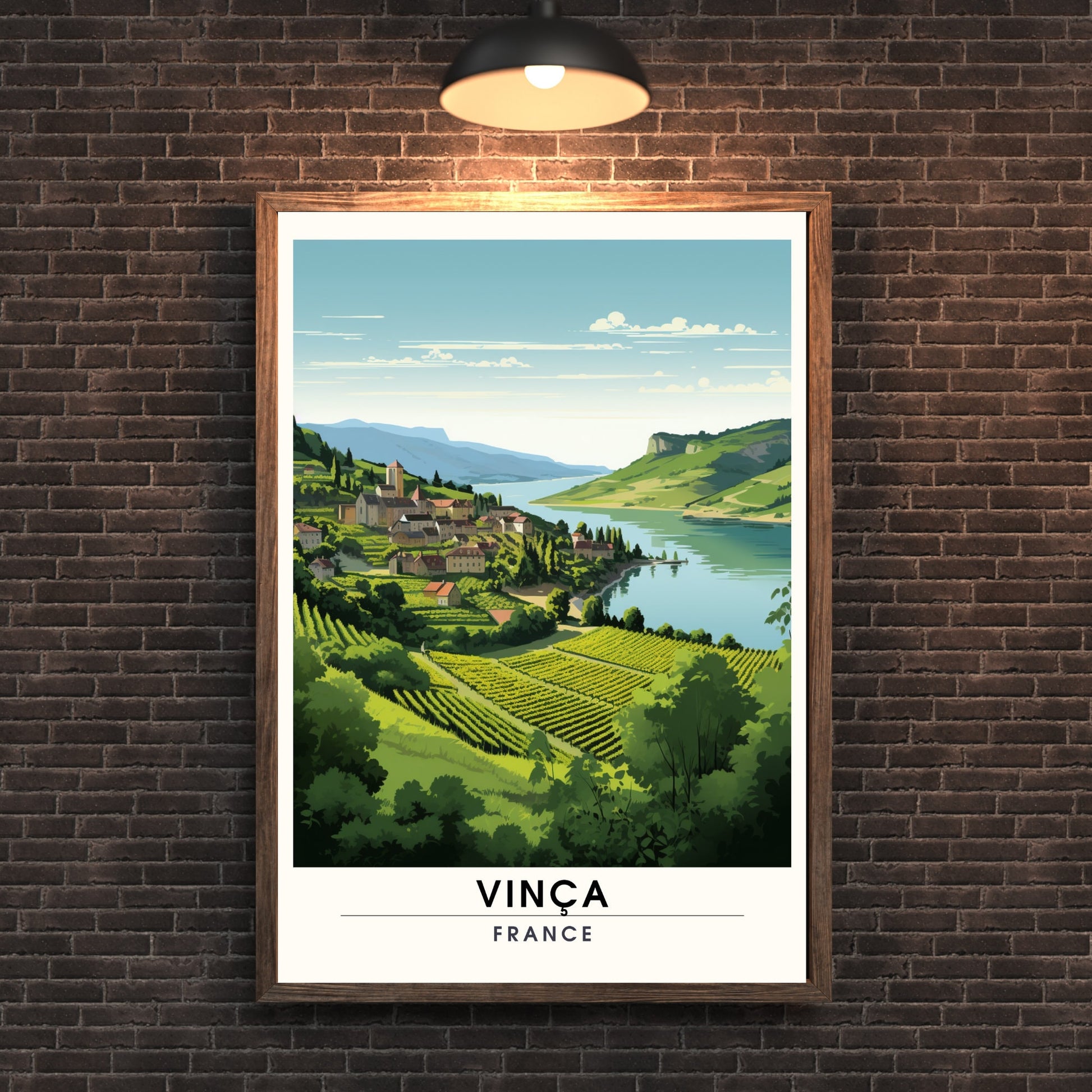 Impression Vinça | Affiche de Voyage Vinça | Impression de Voyage Vinça, France