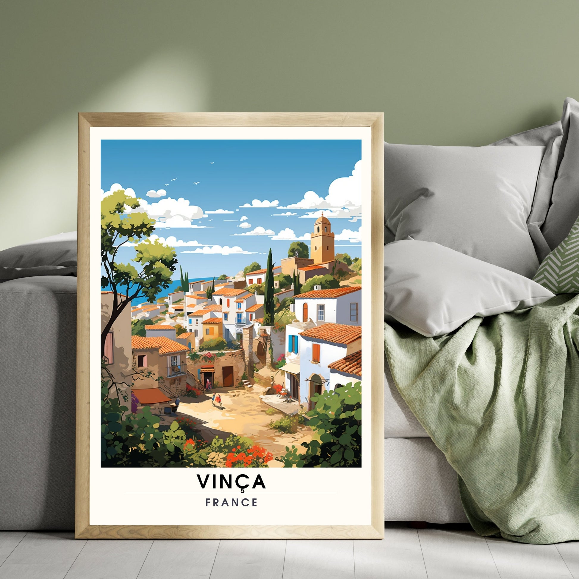 Impression Vinça | Affiche de Voyage Vinça | Impression de Voyage Vinça, France