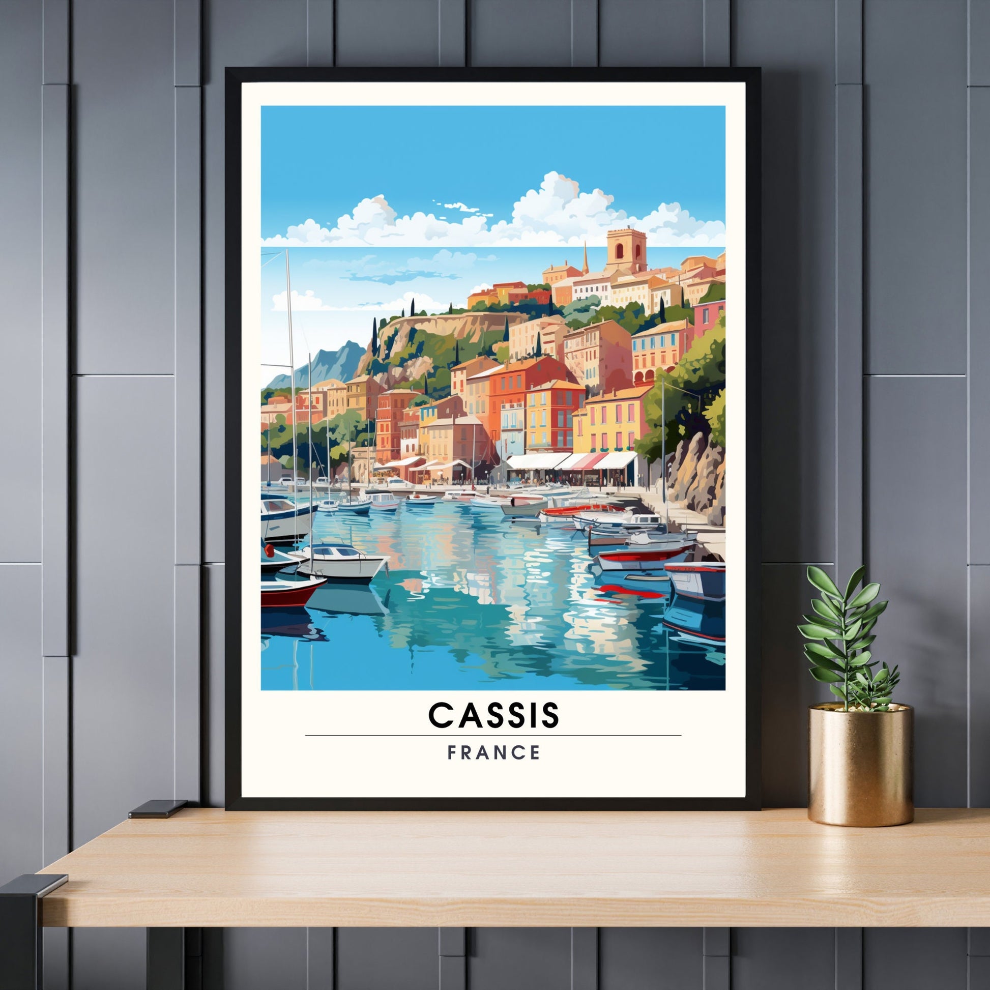 Impression Cassis, France | Impression de voyage Cassis | Affiche Cassis | Affiche Côte d'Azur