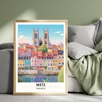 Affiche Metz | impression de voyage Metz, France