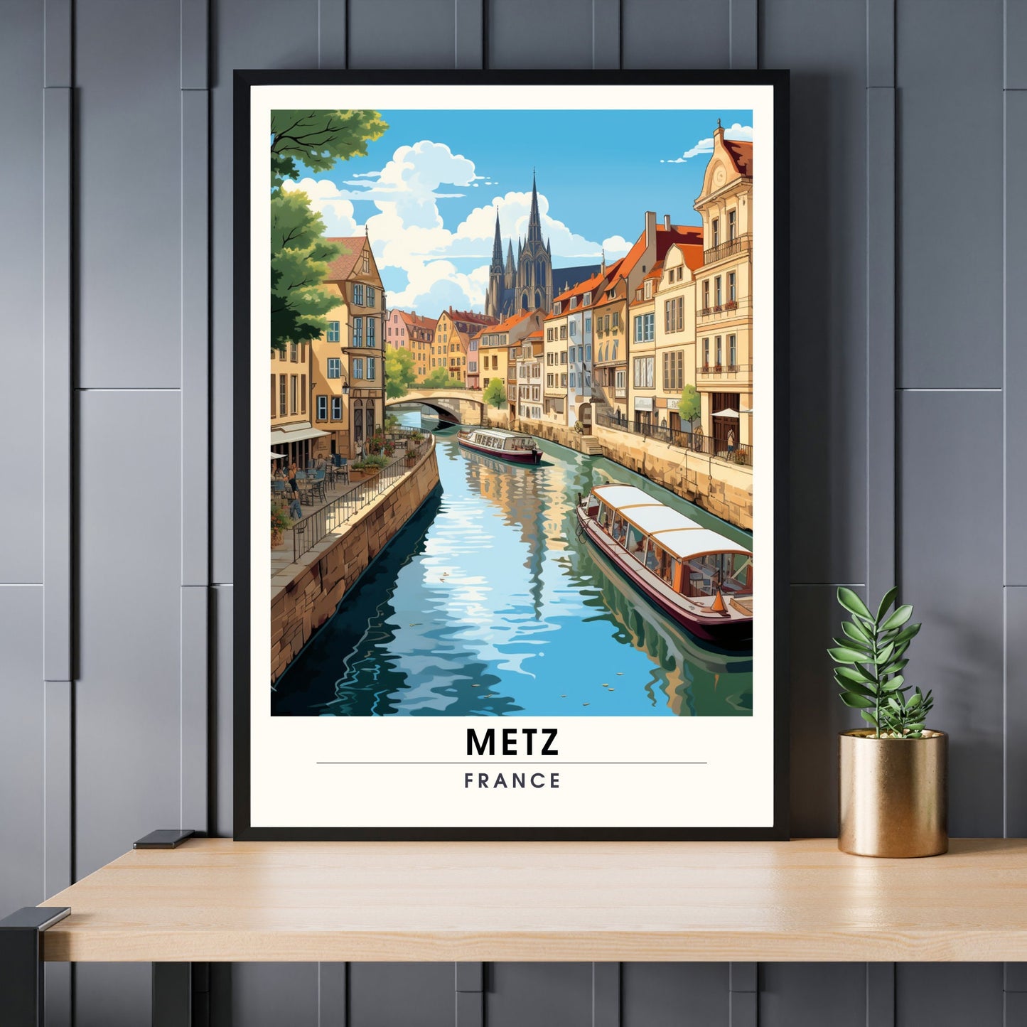 Affiche Metz | impression de voyage Metz, France