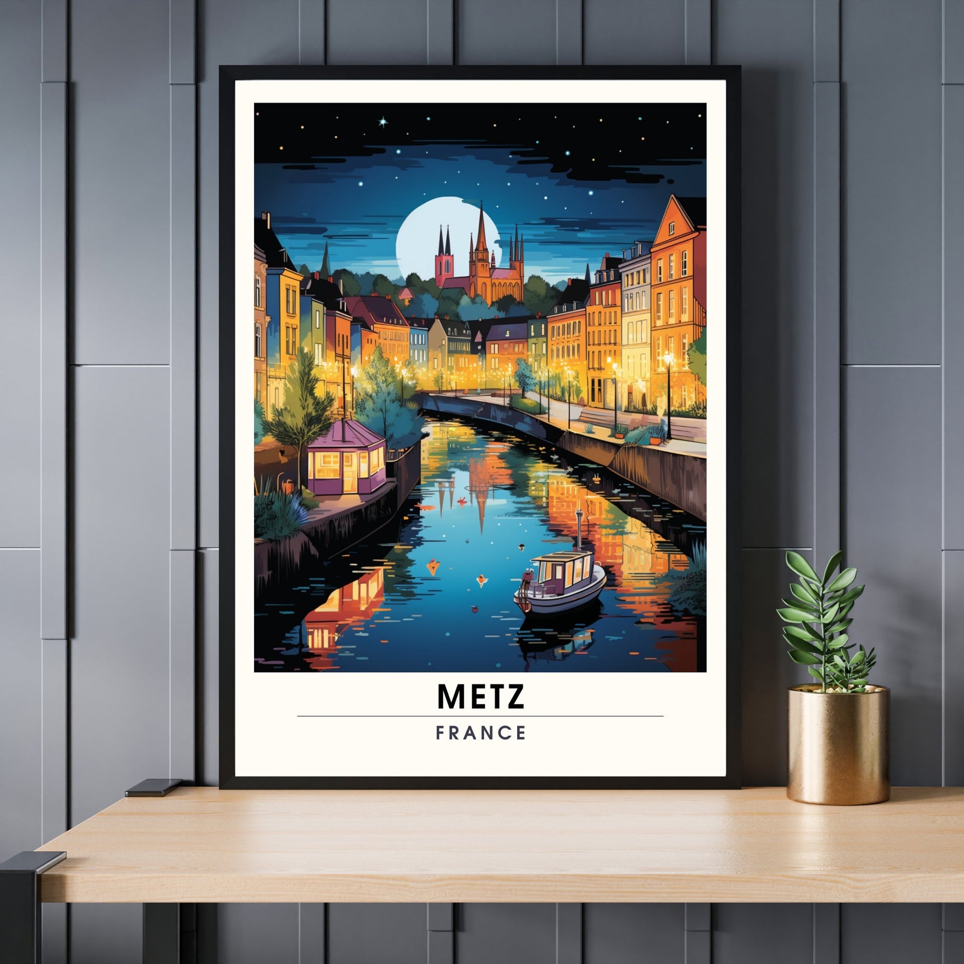 Affiche Metz | impression de voyage Metz, France