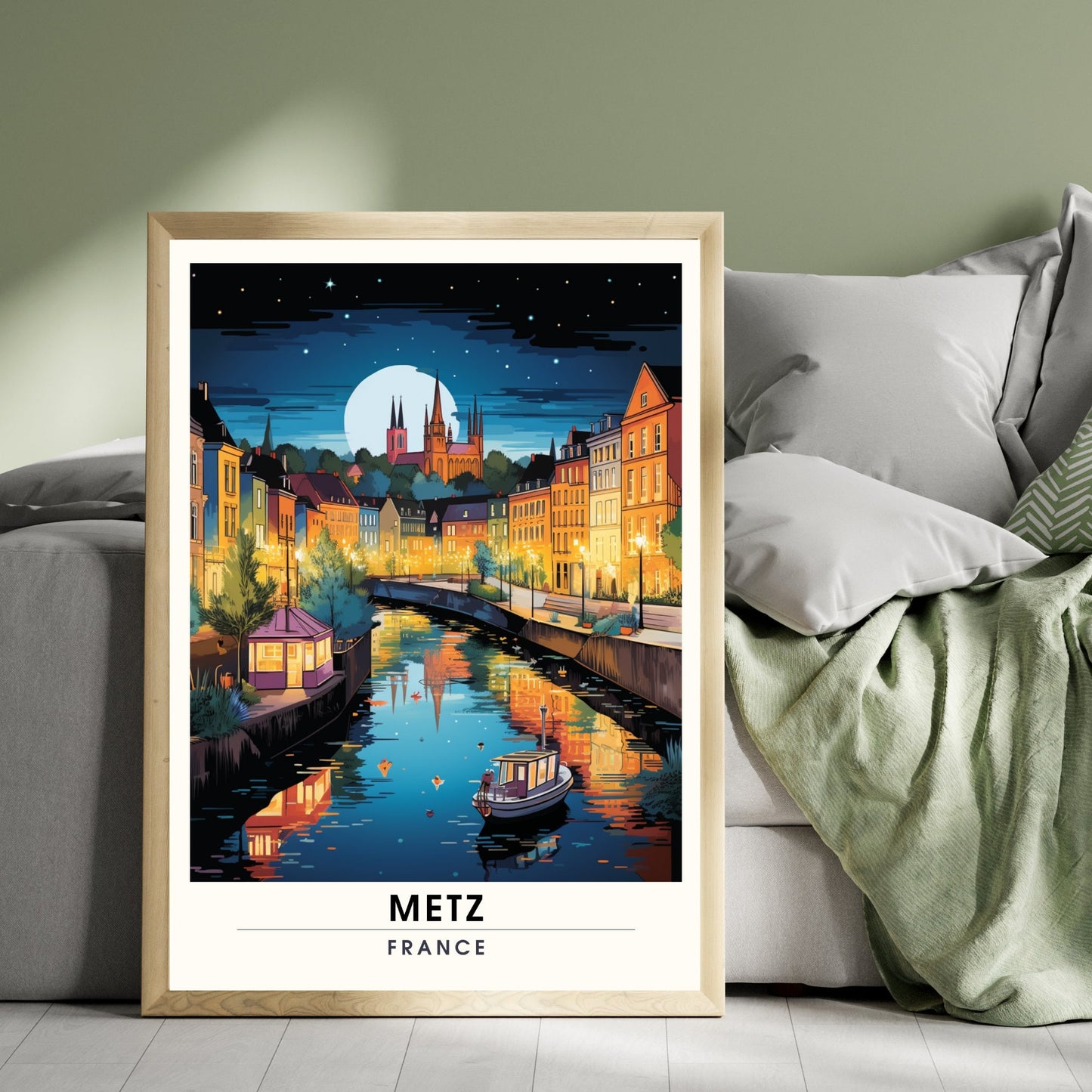 Affiche Metz | impression de voyage Metz, France