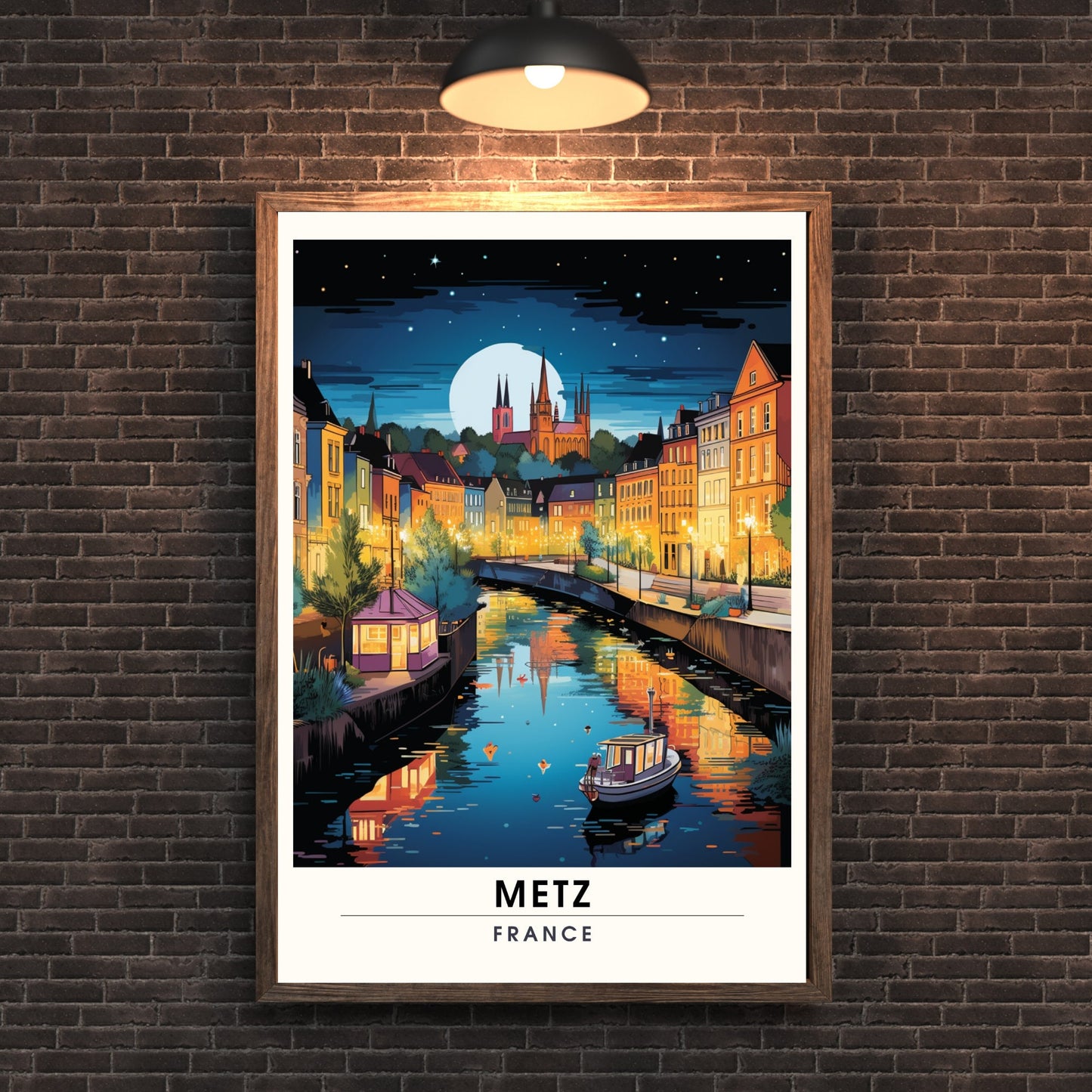 Affiche Metz | impression de voyage Metz, France