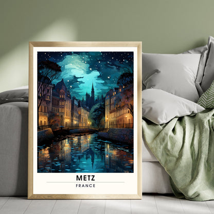 Affiche Metz | impression de voyage Metz, France