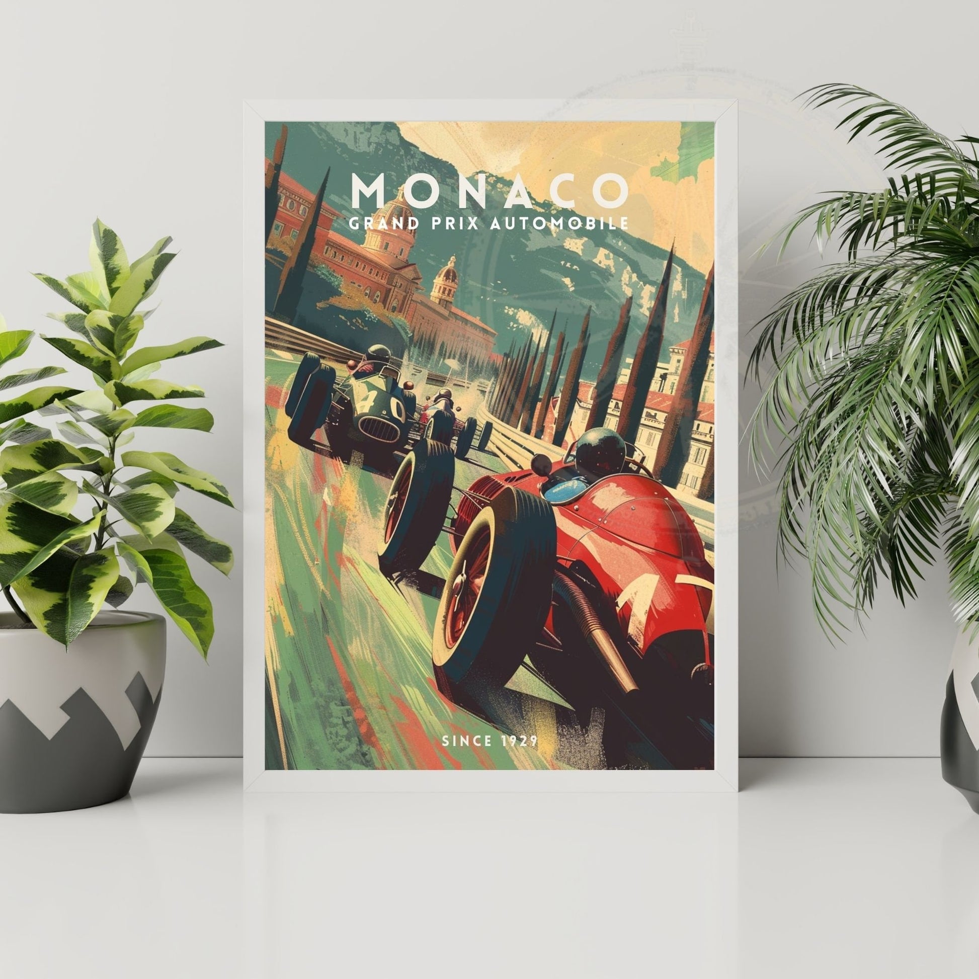 Impression Monaco Grand prix | Impression voiture vintage | Affiche Monaco | Affiche Grand prix Monaco