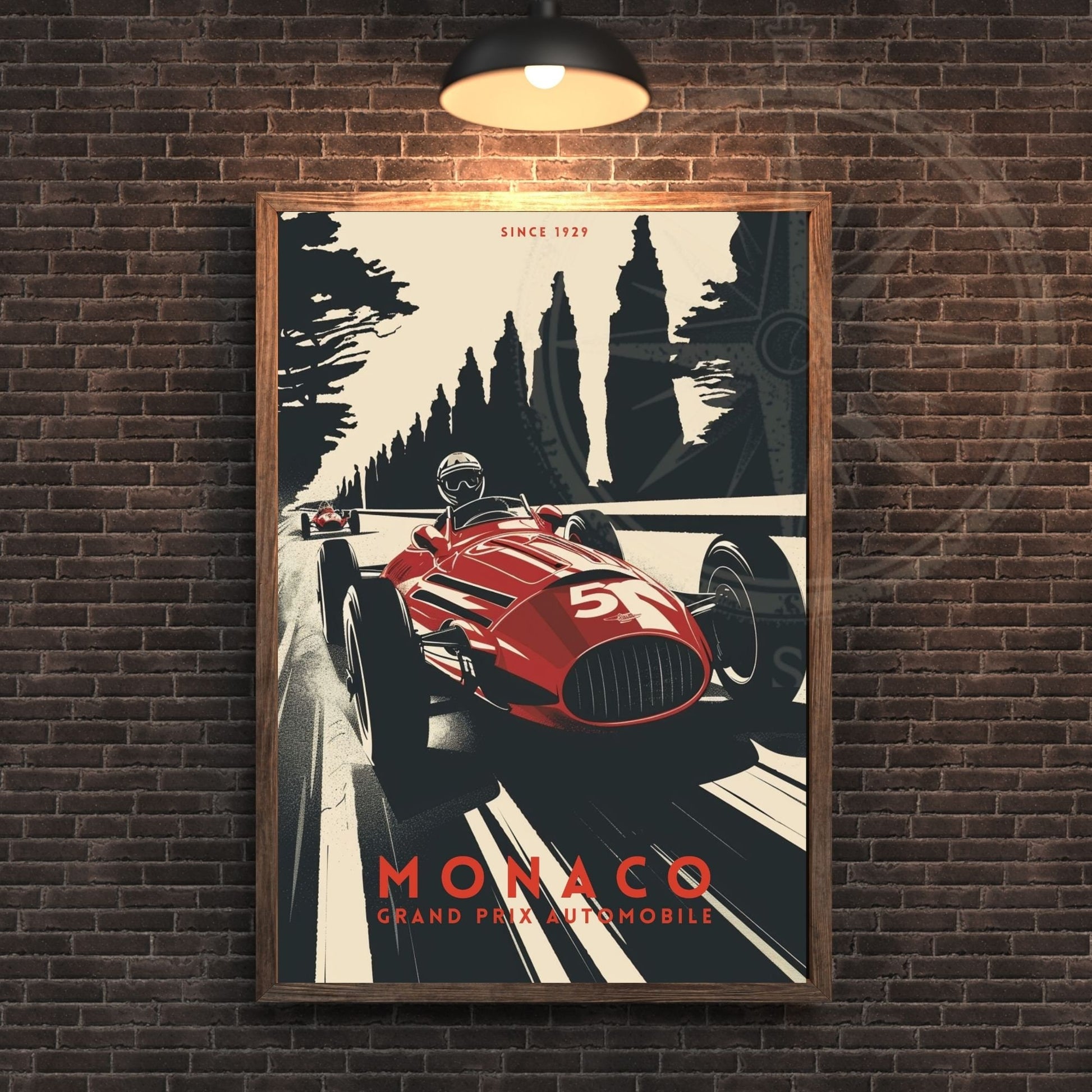 Impression Monaco Grand prix | Impression voiture vintage | Affiche Monaco | Affiche Grand prix Monaco