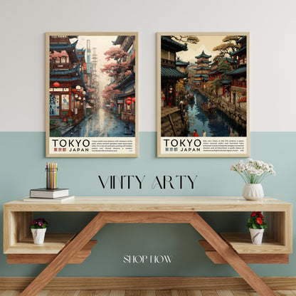 Impression Tokyo | Affiche vintage Tokyo | Affihe ukiyo-e | Affiche Japon