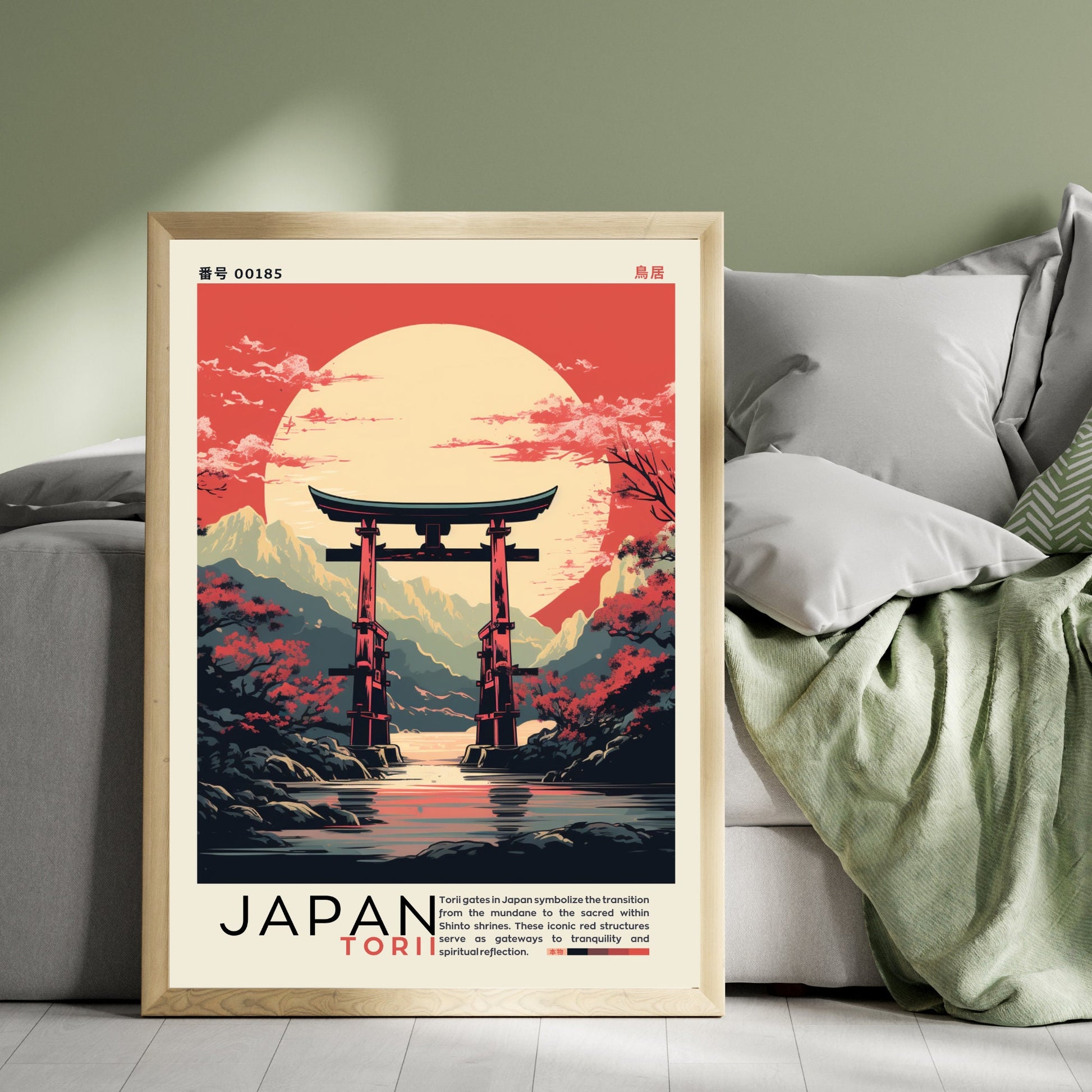 Impression Japon | Affiche vintage Japon | Affihe porte de Torii | Impression Torii, Japon