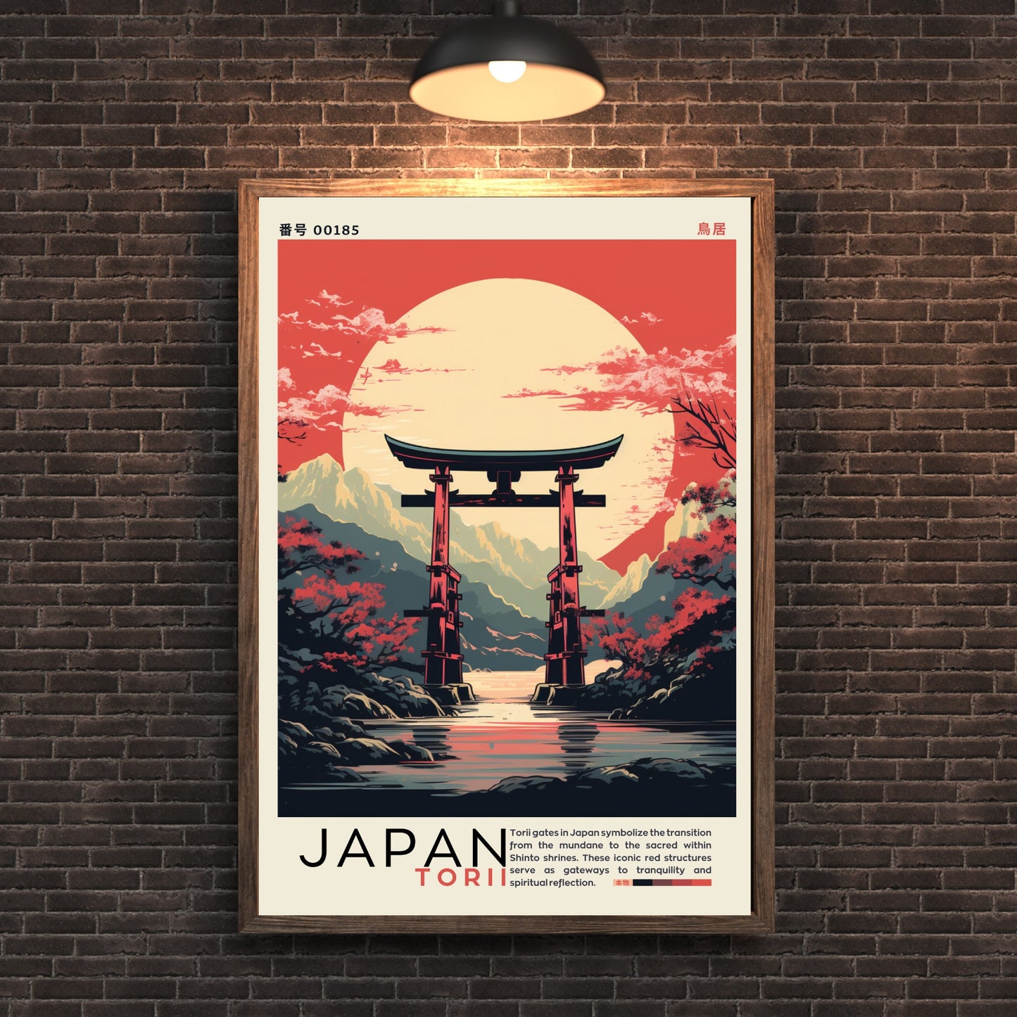 Impression Japon | Affiche vintage Japon | Affihe porte de Torii | Impression Torii, Japon