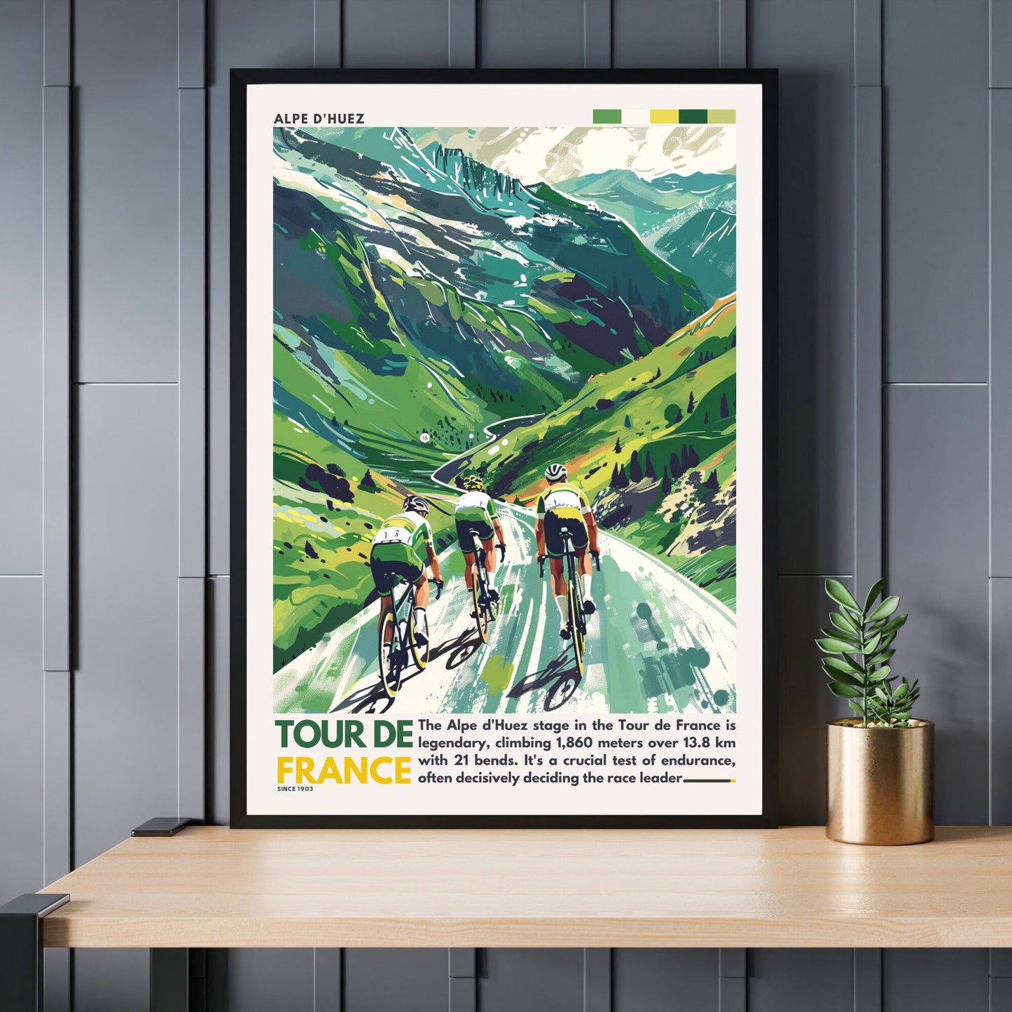 Impression Tour de France | Alpe d'Huez | Affiche Tour de France